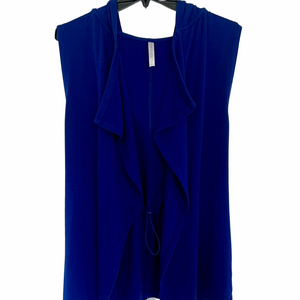 Fabletics Navy Sleeveless Hooded Wrap – Size Large